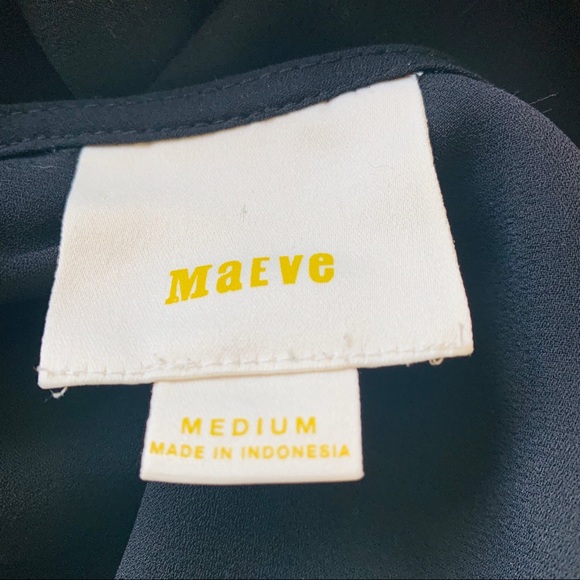 Maeve (Anthropologie) top black, lace detail SZ M - Picture 6 of 7